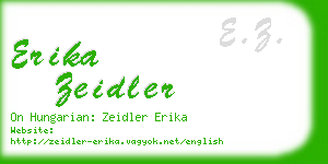 erika zeidler business card